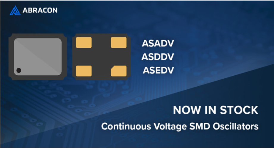 Abracon推出連續電壓SMD振蕩器系列,ASADV-10.240MHZ-ER晶振